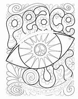 Coloring Peace Pages Hippie Thaneeya Mcardle Drawing Adult Sheets Color Book Books Bible Printable Mandala Groovy Signs Open Zeichen Colouring sketch template