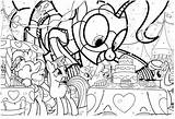 Mlp Birthday Family Coloring Play sketch template