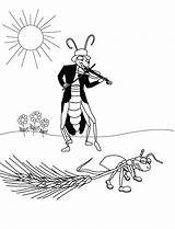 Grasshopper Coloring Pages Ant Fables Kids Clipart Drawing Ants και Aesop Aesops Gif νηπιαγωγειο Library στο Index Getdrawings Choose Board sketch template