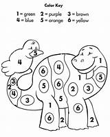 Number Color Kindergarten Easy Preschool Dino sketch template