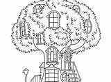 Tree House Coloring Pages Awesome Printable Treehouse Kids sketch template