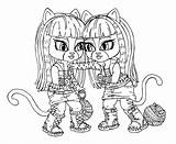 Monster High Coloring Pages Hi Logo Print Noir Catty Baby Girls Dolls Color Clipart Getcolorings Kids Printable Babies Games Colouring sketch template