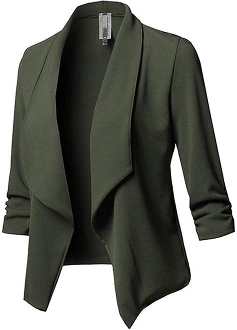 bolawoo damen cardigan elegant jacke kurz business blazer kurzjacke cardigan mode marken top