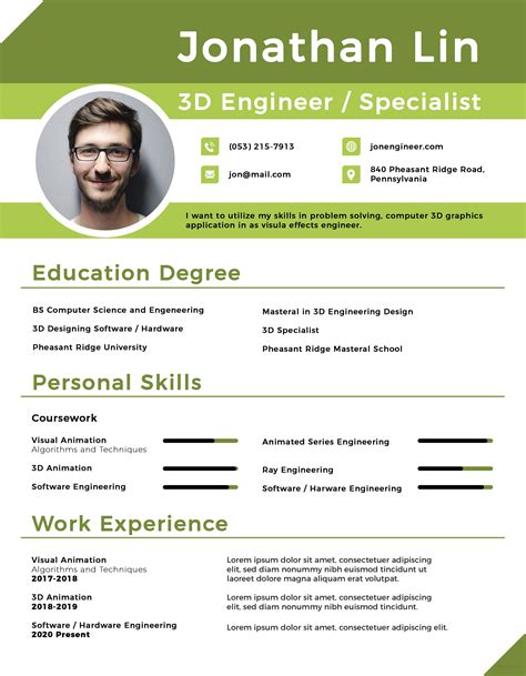 engineering student fresher resume template  adobe photoshop