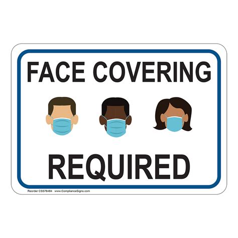 face covering required sign cs