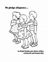 Pledge Coloring Allegiance Pages Getcolorings Printable Reach Teach Girls sketch template