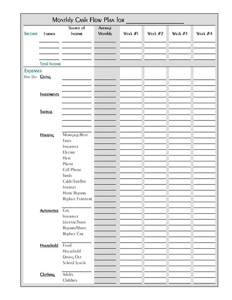 printable monthly budget planner  printable planners budget