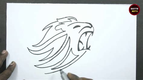 draw  singham lion tattoo  hand drawing simple easy