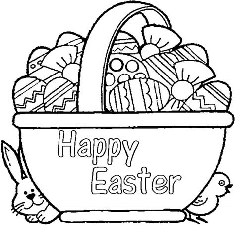 easter basket coloring pages printable