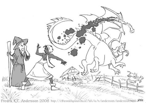 Scifi And Fantasy Art Dragon Playing Fetch By Fredrik K T