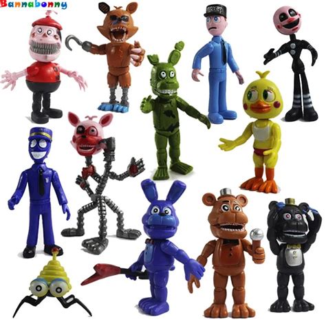 12 Pcs Lot Five Nights At Freddy S Fnaf Action Figure Toys Foxy Freddy