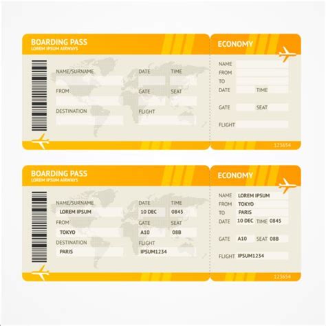 air ticket template    printable templates
