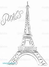 Eiffel Tower Coloring Pages Getcolorings sketch template