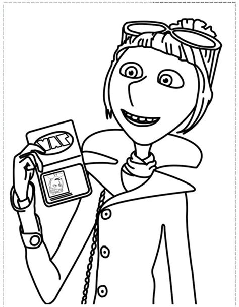 despicable  lucy coloring pages  theodore minion coloring pages
