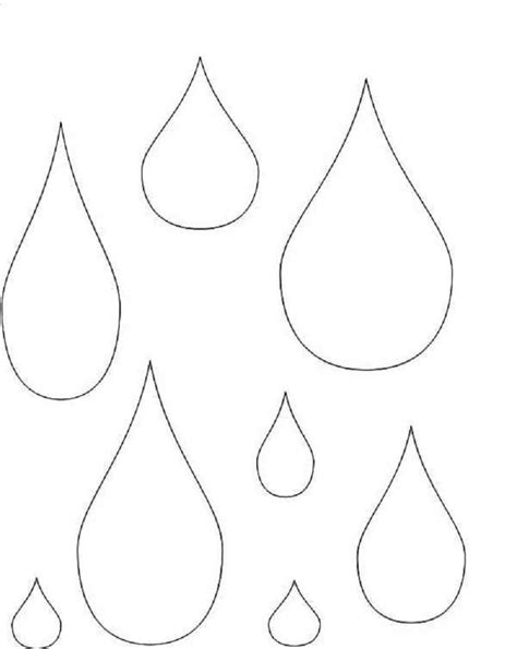 printable raindrops