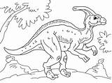 Parasaurolophus Dinosaurs Coloringpages4u Paracolorear sketch template