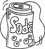 Coloring Soda Pages Popular Food sketch template