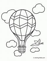 Coloring Transportation Air Balloon Pages Kids Printable Transport Clipart Sheets Preschool Vehicle Colouring Airplane Theme Hot Aerostat Drawing Sheet Board sketch template