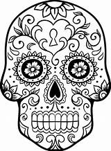 Coloring Skull Dead Sugar Letscolorit Depuis Enregistrée Coloriage Dessin sketch template