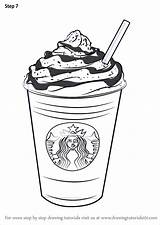 Starbucks Coloring Frappuccino Draw Drawing Pages Coffee Frap Frappucino Drawingtutorials101 Tumblr Step Drink Cute Drawings Printable Sheets Logo Food Template sketch template