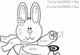 Value Place Coloring Pages Easter Bunny Worksheets Color Printable Math Code Getcolorings Getdrawings sketch template