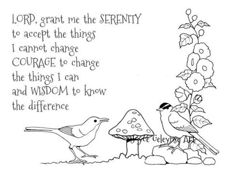 serenity prayer serenity  coloring pages  pinterest