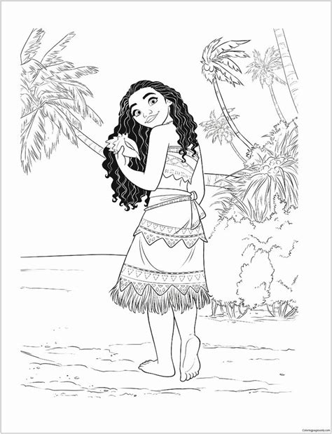 art  coloring moana beautiful coloring pages princess moana cute