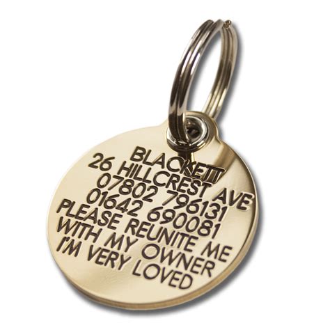 reinforced deeply engraved dog tag mm extra tough solid brass ebay