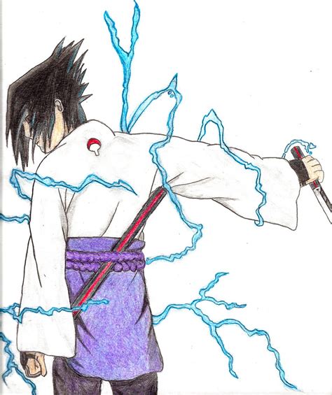 sasuke chidori sword decided  draw  color    flickr