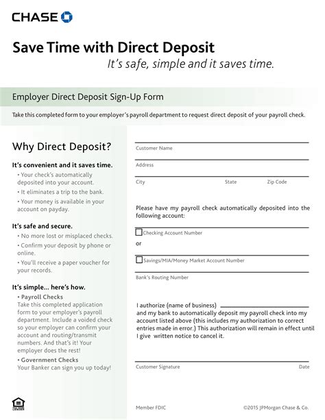 employee direct deposit form templates  allbusinesstemplatescom