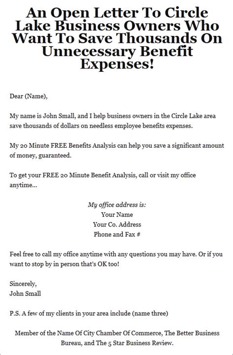 business  business marketing letter sequence amazing prospecting