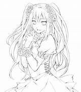 Coloring Anime Pages Lineart Photoshop Color Gothic Line Drawing Manga Drawings Sheets Creepy Cute Library Girl Colouring Adult Another Books sketch template