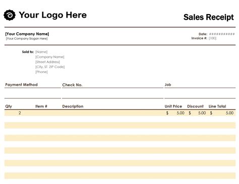 ms word receipt template elegantlio