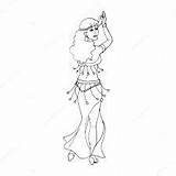 Arabe Bailarina Bailarinas Arabes sketch template
