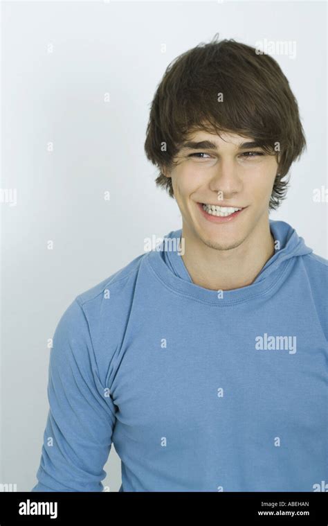 teenage boy smirking portrait stock photo royalty  image  alamy