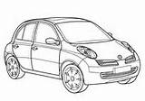 Nissan Micra Altima Coloring Hybrid sketch template