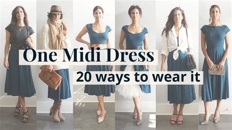 midi dress  ways  wear  styling closet essentials slow