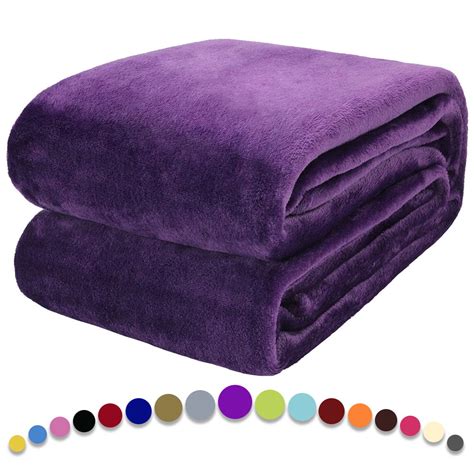 howarmer exquisite fuzzy blanket purple throw blankets all season light