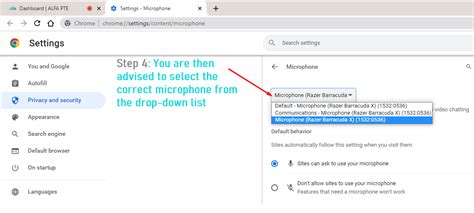check   correct microphone  selected  chrome