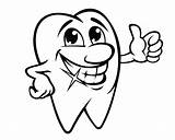 Tooth Cartoon Mouth Teeth Clipart Smiling Happy Cliparts Drawing Coloring Smile Clip Line Dental Smiles Pages Kids Health Library Healthy sketch template