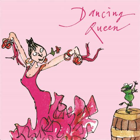 Quentin Blake Dancing Queen Happy Birthday Greeting Card Cards Love