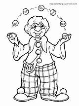 Coloring Pages Circus Clowns Printable Color Miscellaneous Clown Kids Sheet Sheets Found sketch template