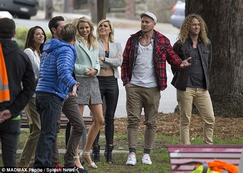 sophie monk makes an appearance on set of celebrity apprentice daily mail online
