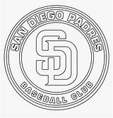 Coloring Padres Diego San Logo Pages Pngitem sketch template