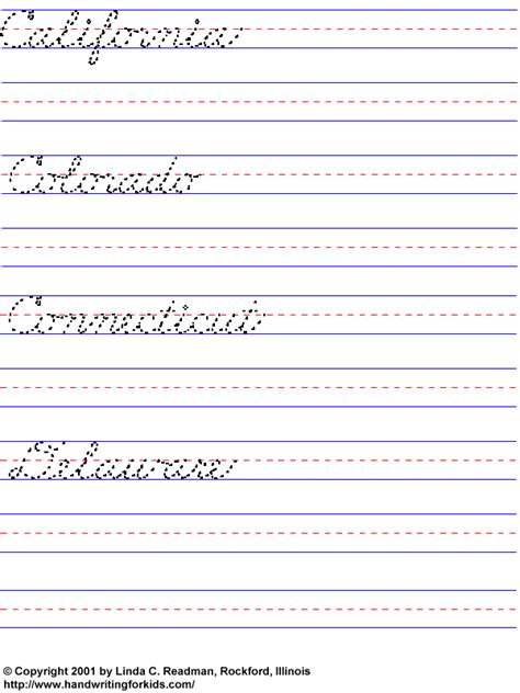 handwriting worksheets cursive hand writing