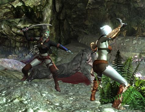 Dark Elf Sexy Deadly Dunmer Duo At Skyrim Nexus Mods