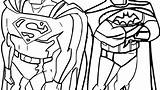 Superman Batman Coloring Pages Vs Outline Getcolorings Drawing Print Clipartmag sketch template