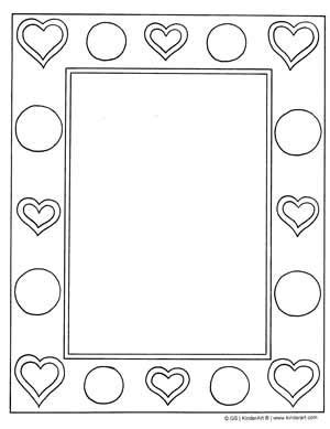 heart frame printable valentines day coloring page printable