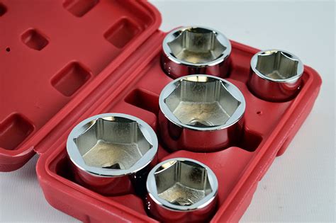 pc threeeight oil filter socket set removing automotive storage software mm mm mm mm