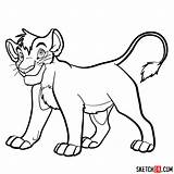 Lion King Kopa Draw Cub Step Drawing Sketchok Comment Leave Easy Cartoons sketch template